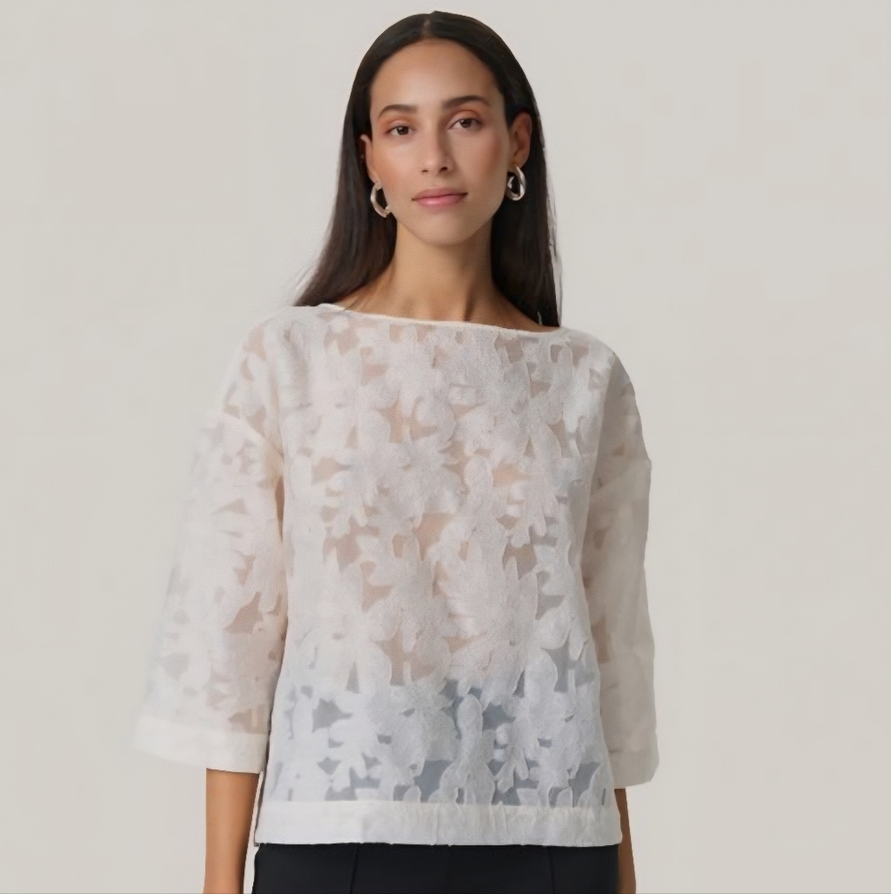 Sheer Floral Top